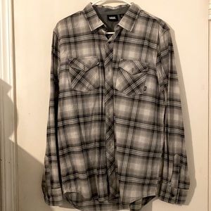 Black and white VANS flannel